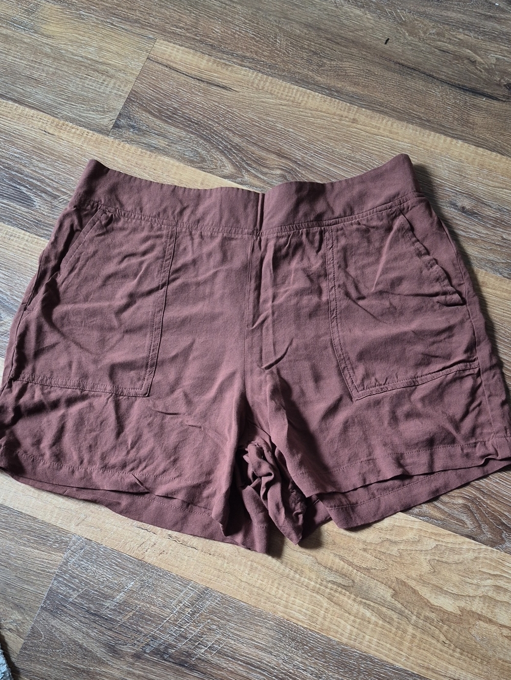 Women's Casual Drawstring Shorts in Rust Wilfox Large